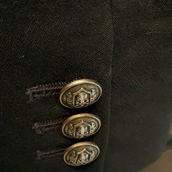 The Kooples Navy Blazer Patch Gold Logo Buttons - Picture 13 of 14
